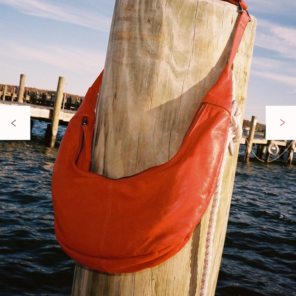 Free People Cherry Red Leather Bag